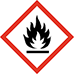 Pictogramme déchet chimique flamme attention inflammable